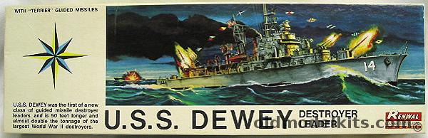 Renwal 1/500 USS Dewey Destroyer Leader, 610 plastic model kit